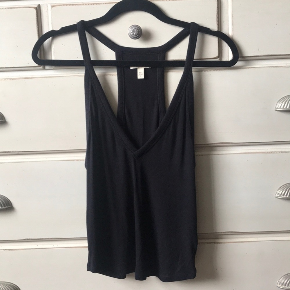 Silence & Noise black ribbed crop